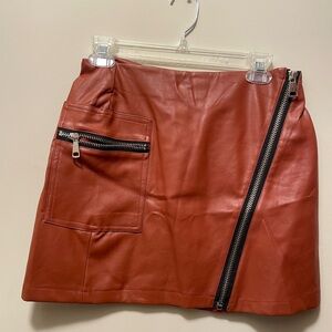 Zippered Mini Skirt